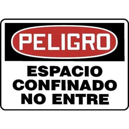 Accuform OSHA DANGER Safety Sign CONFINED SHMCSP040XT SHMCSP040XT
